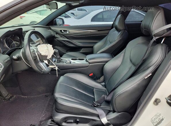 JN1CV7EK9HM110926 2017 INFINITI Q60 Белый Вид салона спереди