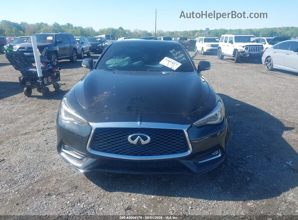 JN1CV7EL0HM320565 2017 INFINITI Q60 Black Widok zestawu wskaźników