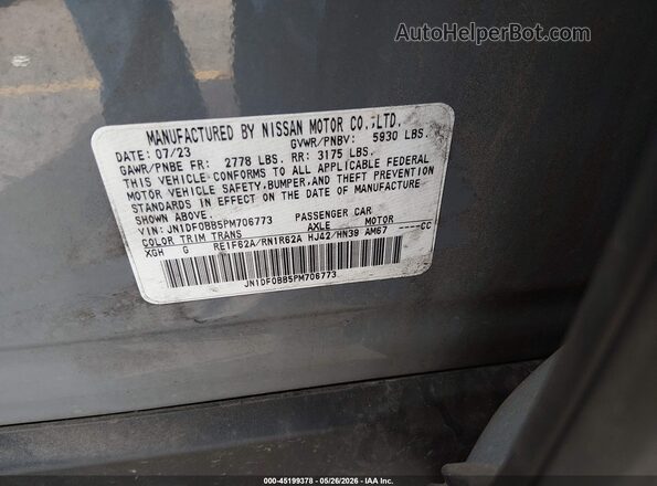 JN1DF0BB5PM706773 2023 NISSAN ARIYA Gray Engine compartment view