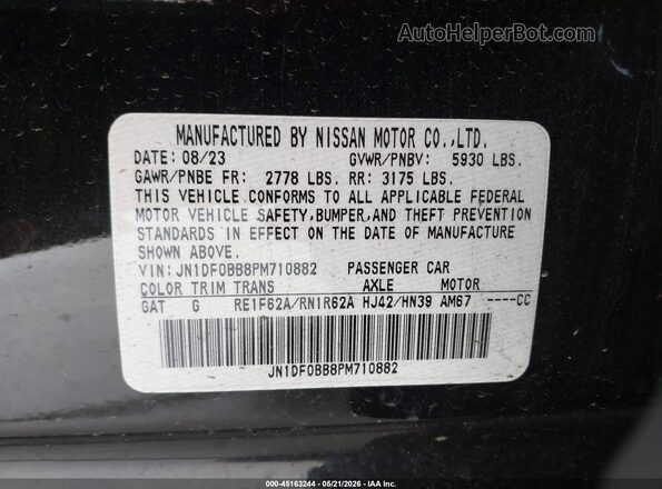 JN1DF0BB8PM710882 2023 NISSAN ARIYA Black Вид підкапотного простору