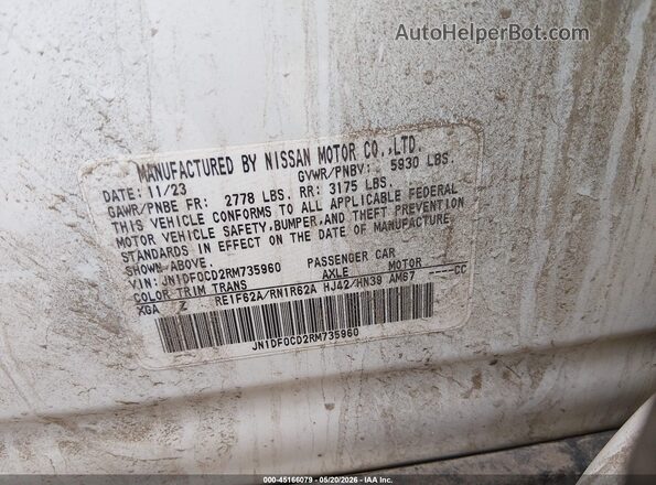 JN1DF0CD2RM735960 2024 NISSAN ARYIA White Engine compartment view