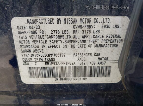 JN1DF0CD3PM703192 2023 NISSAN ARIYA Dark Blue Вид підкапотного простору