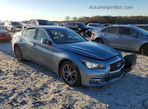 JN1EV7AP0HM740344 2017 INFINITI Q50 Gray Delantero derecho