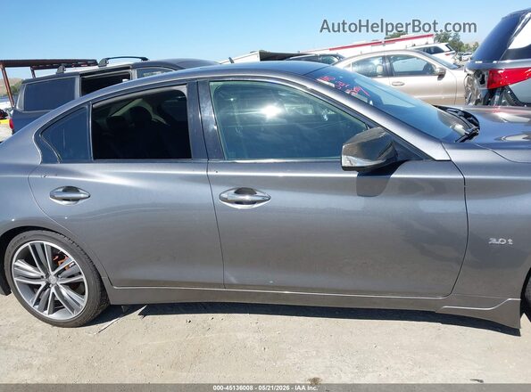 JN1EV7AP2HM732939 2017 INFINITI Q50 Серый Вид задней части салона
