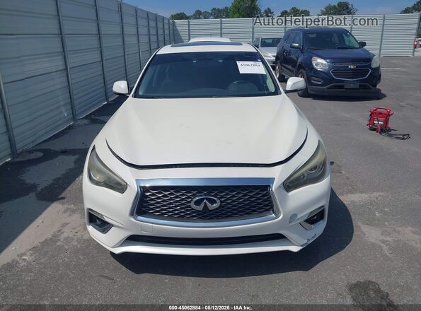 JN1EV7AP2JM365806 2018 INFINITI Q50 White Instrument cluster view