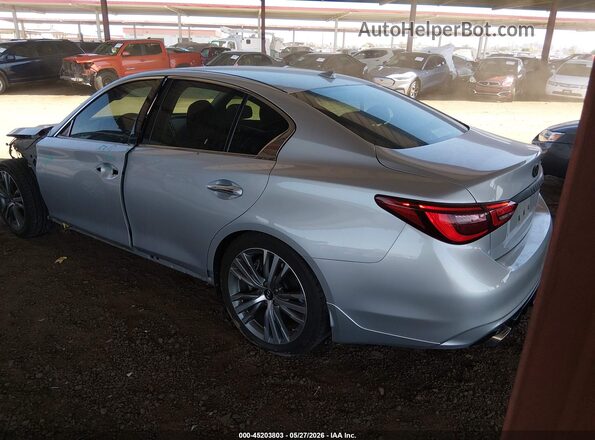 JN1EV7AP4JM365483 2018 INFINITI Q50 Серебряный Задняя левая четверть
