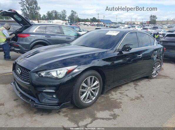 JN1EV7AP6MM704748 2021 INFINITI Q50 Black Vista tres cuartos delantera izquierda