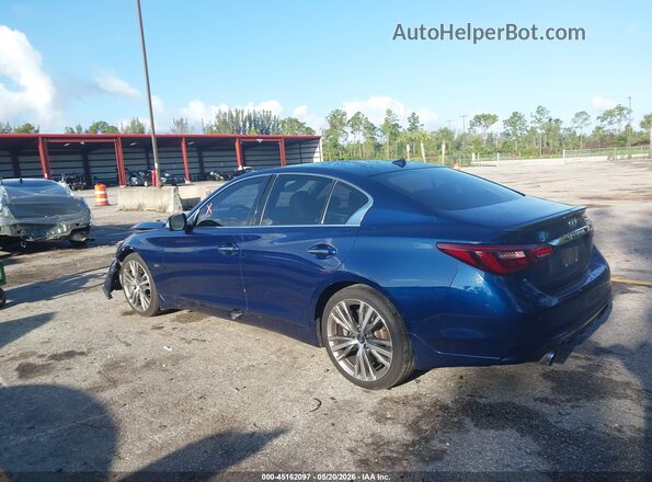 JN1EV7AP9KM516268 2019 INFINITI Q50 Blue უკანა მარცხენა