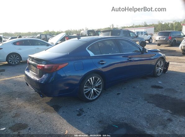 JN1EV7AP9KM516268 2019 INFINITI Q50 Blue უკანა მარჯვენა