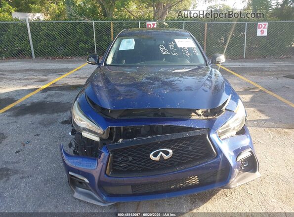 JN1EV7AP9KM516268 2019 INFINITI Q50 Blue წინა ხედი