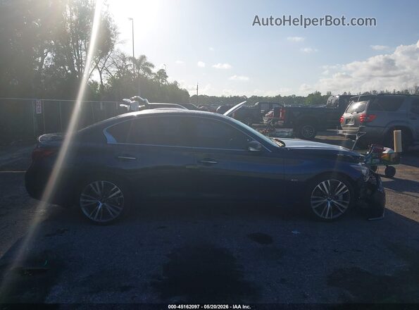 JN1EV7AP9KM516268 2019 INFINITI Q50 Blue უკანა სალონის ხედი