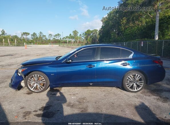 JN1EV7AP9KM516268 2019 INFINITI Q50 Blue სალონის 360-გრადუსიანი ხედი