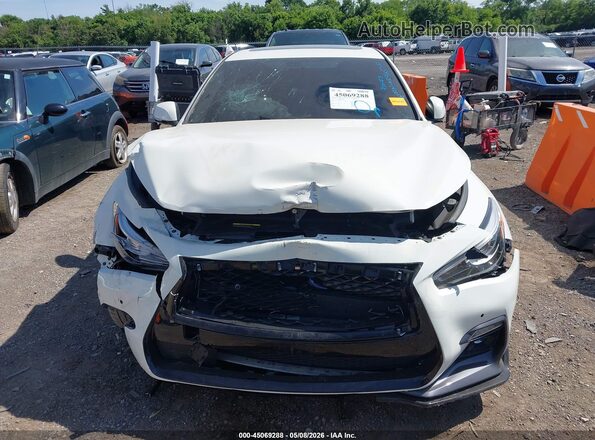 JN1EV7AP9KM540943 2019 INFINITI Q50 White Instrument cluster view