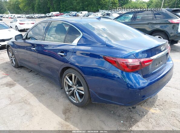 JN1EV7AP9KM541154 2019 INFINITI Q50 Blue Trasero izquierdo