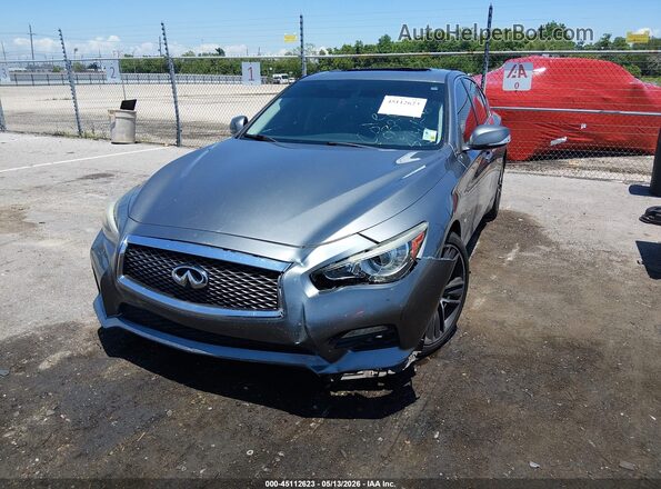 JN1EV7APXHM738326 2017 INFINITI Q50 Серый Передняя левая четверть