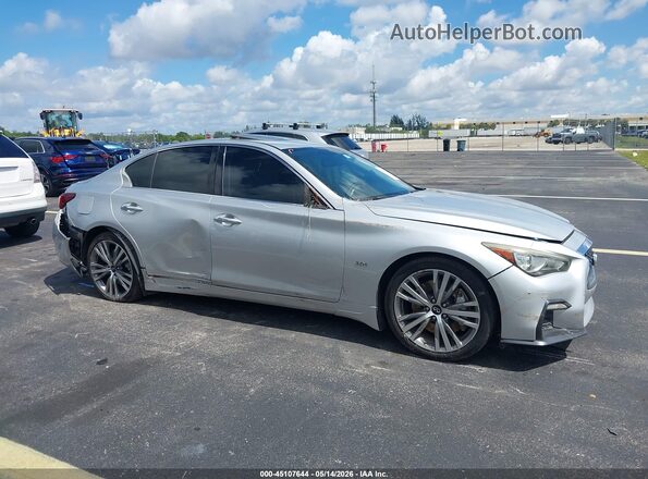 JN1EV7APXJM358571 2018 INFINITI Q50 Серый Вид задней части салона