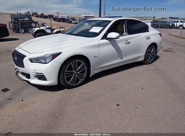 JN1EV7AR0HM833043 2017 INFINITI Q50 White Առջևի ձախ երեք քառորդ տեսարան