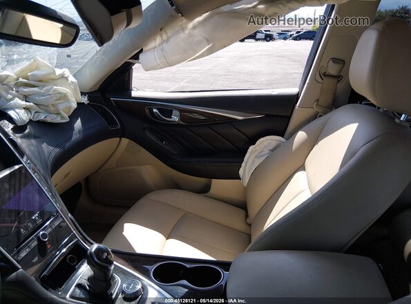 JN1EV7AR1JM436754 2018 INFINITI Q50 Black წინა სალონის ხედი