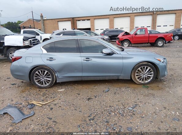 JN1EV7AR2JM442031 2018 INFINITI Q50 Light Blue Սալոնի հետևի տեսք