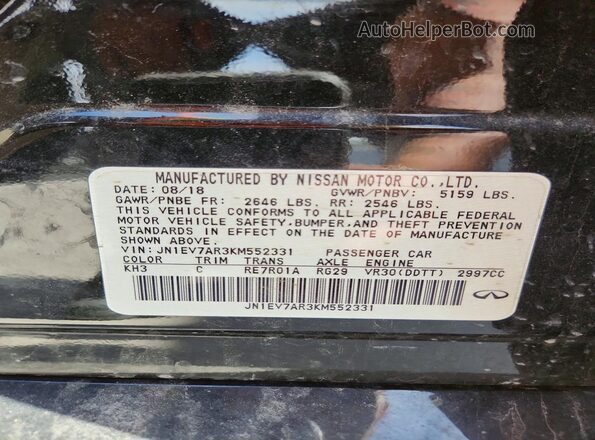 JN1EV7AR3KM552331 2019 INFINITI Q50 Black 
