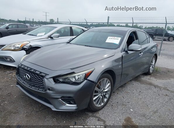 JN1EV7AR4JM440314 2018 INFINITI Q50 Серый Передняя левая четверть