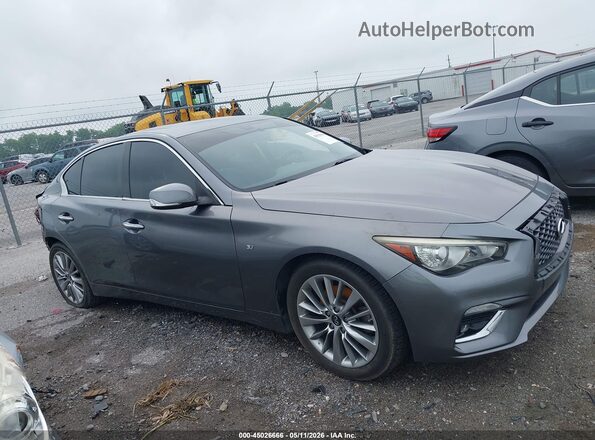 JN1EV7AR4JM440314 2018 INFINITI Q50 Серый Вид задней части салона