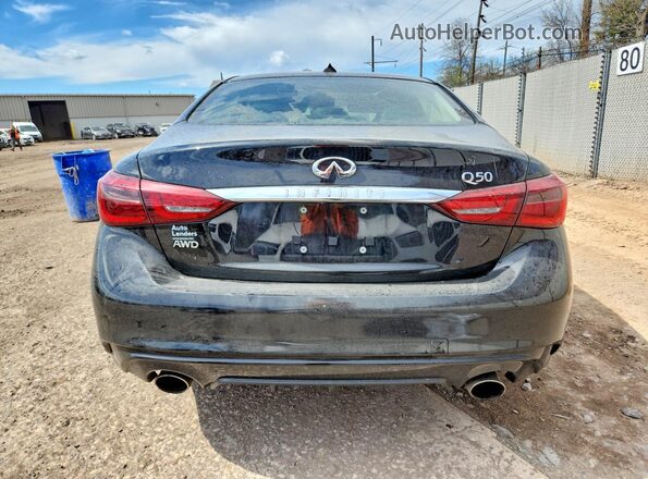 JN1EV7AR6KM552467 2019 INFINITI Q50 Black Հետևի տեսք