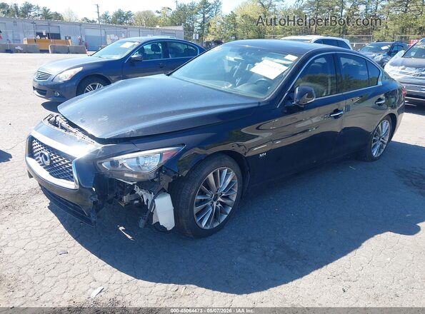 JN1EV7AR6LM251912 2020 INFINITI Q50 Black Առջևի ձախ երեք քառորդ տեսարան