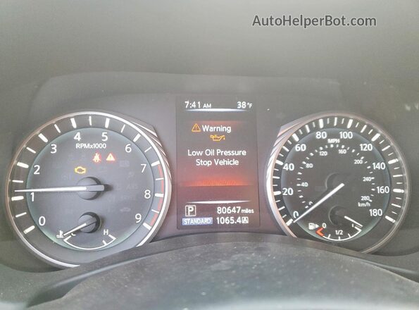 JN1EV7AR7JM433292 2018 INFINITI Q50 Gray Vista del cuadro de instrumentos