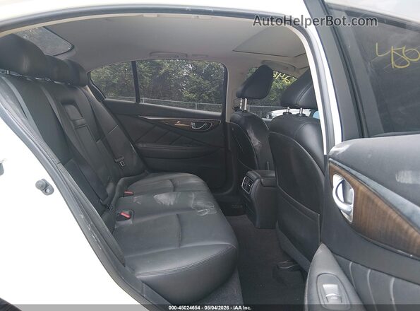 JN1EV7AR8JM443684 2018 INFINITI Q50 White VIN კოდის სტიკერის ხედი