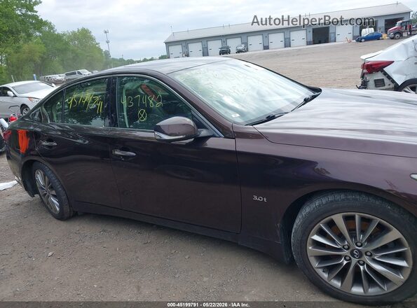 JN1EV7ARXJM437482 2018 INFINITI Q50 Brown Սալոնի հետևի տեսք