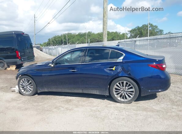 JN1EV7BP5MM702052 2021 INFINITI Q50 Blue Vista interior de 360 grados