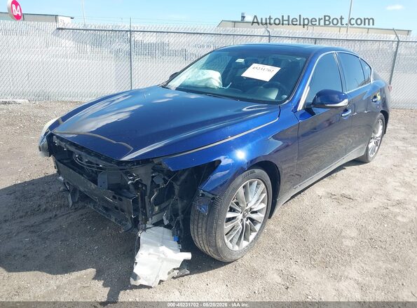 JN1EV7BP5MM702052 2021 INFINITI Q50 Blue Vista tres cuartos delantera izquierda