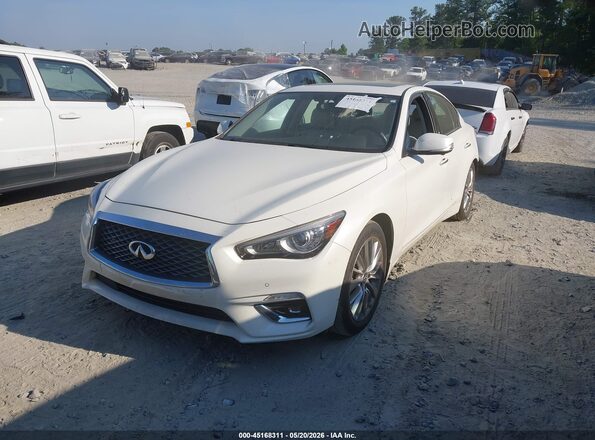JN1EV7BP9PM511352 2023 INFINITI Q50 White წინა მარცხენა ხედი სამი მეოთხედიდან