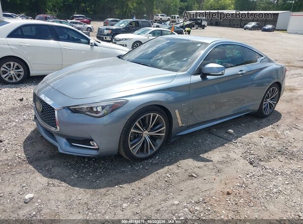 JN1EV7EK4KM231069 2019 INFINITI Q60 Blue წინა მარცხენა ხედი სამი მეოთხედიდან