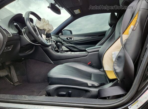 JN1EV7EL4JM391279 2018 INFINITI Q60 Black Widok wnętrza z przodu