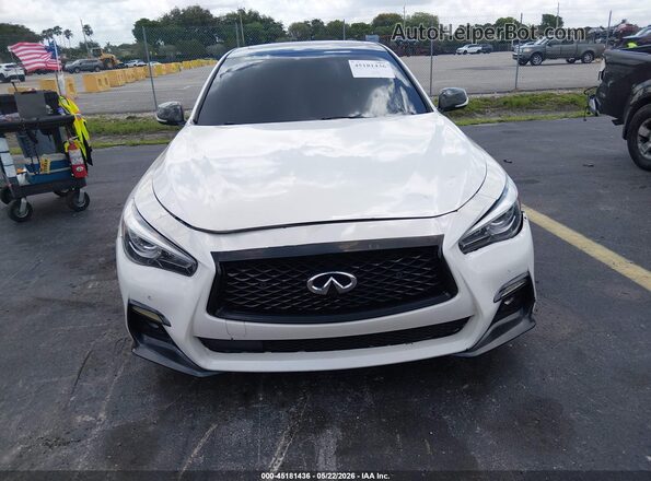 JN1FV7AR4JM480039 2018 INFINITI Q50 White Widok zestawu wskaźników