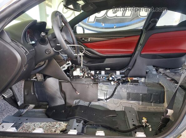 JN1FV7LKXMM530530 2021 INFINITI Q60 Gray Widok wnętrza z przodu