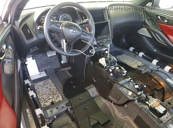 JN1FV7LKXMM530530 2021 INFINITI Q60 Gray Widok deski rozdzielczej