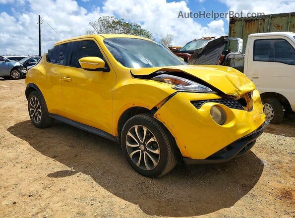 JN8AF5MR3HT700201 2017 NISSAN JUKE Yellow Front right