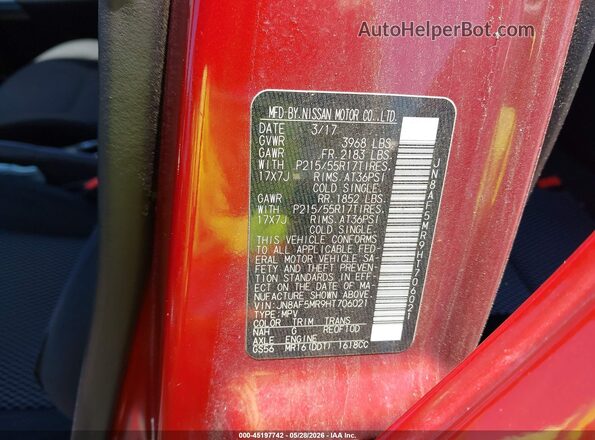 JN8AF5MR9HT706021 2017 NISSAN JUKE Красный Вид подкапотного пространства