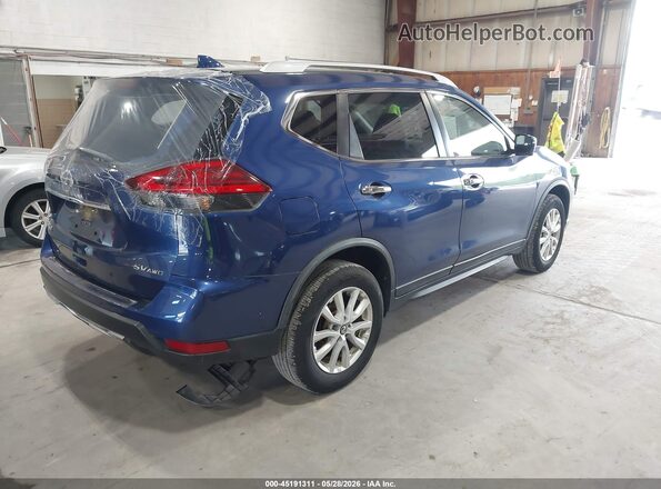JN8AT2MV0HW010635 2017 NISSAN ROGUE Синий Задняя правая четверть