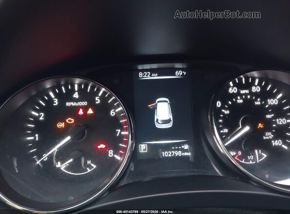JN8AT2MV1HW251104 2017 NISSAN ROGUE Красный Вид задних сидений