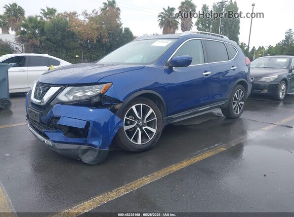JN8AT2MV2JW325880 2018 NISSAN ROGUE Blue Передня ліва чверть