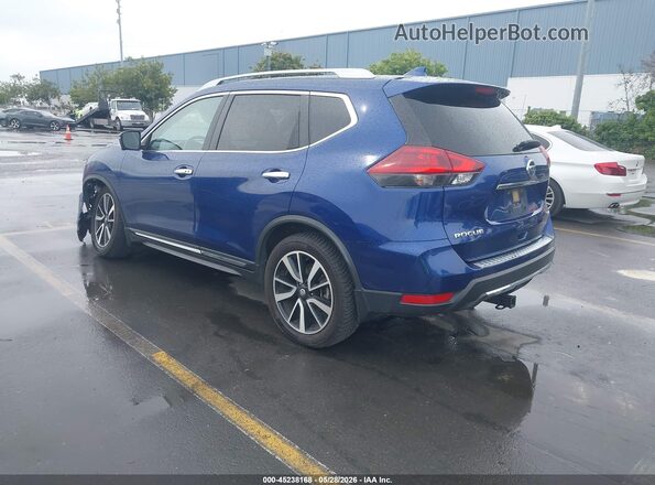 JN8AT2MV2JW325880 2018 NISSAN ROGUE Blue Задня ліва чверть