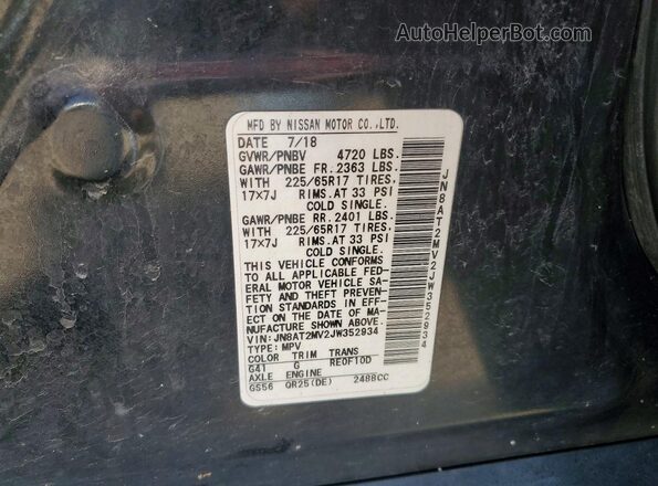 JN8AT2MV2JW352934 2018 NISSAN ROGUE Черный 