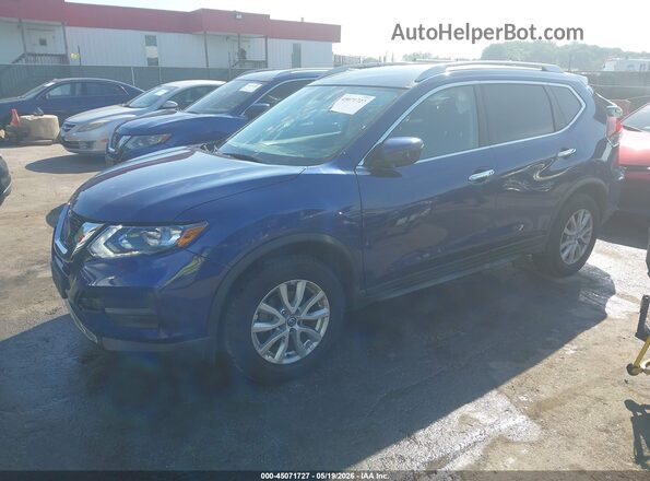 JN8AT2MV4JW325458 2018 NISSAN ROGUE Blue წინა მარცხენა ხედი სამი მეოთხედიდან