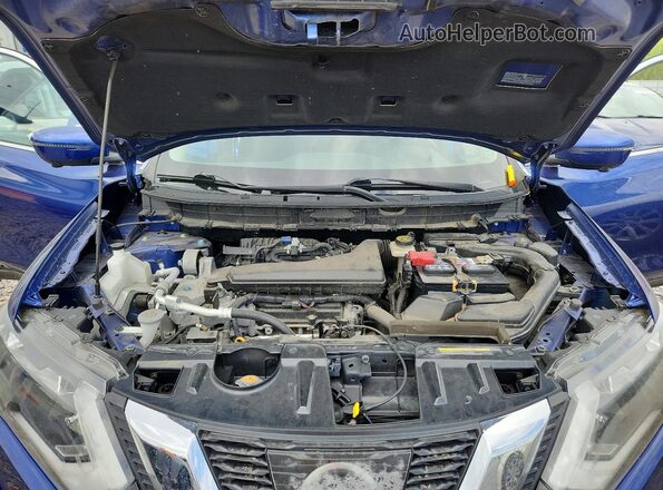 JN8AT2MVXHW028107 2017 NISSAN ROGUE Синий Вид подкапотного пространства