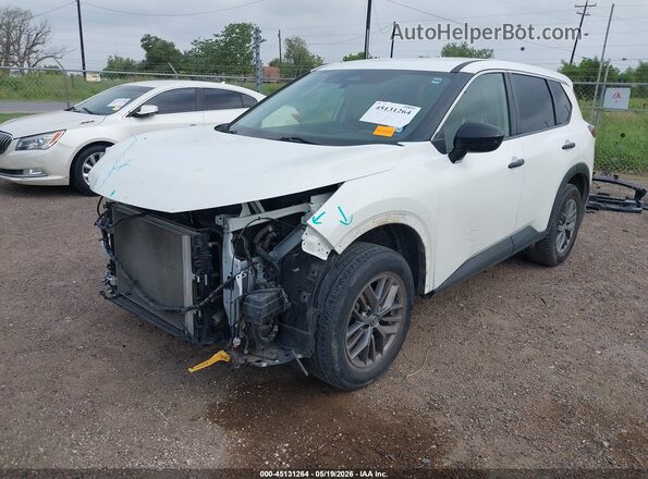 JN8AT3AAXMW013334 2021 NISSAN ROGUE White Առջևի ձախ երեք քառորդ տեսարան