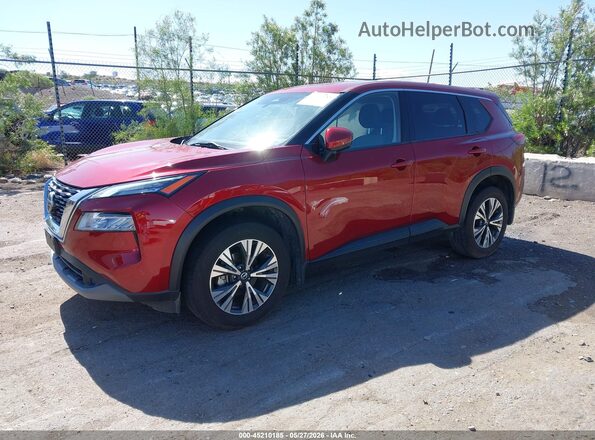 JN8AT3BA1MW021322 2021 NISSAN ROGUE Red Առջևի ձախ երեք քառորդ տեսարան